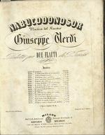 [[18??]] Nabucodonosor: Musica del Maestro Giuseppe Verdi: Ridotta per Due Flauti da P. Tonassi